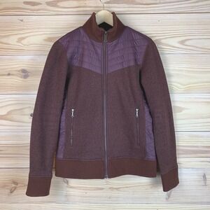 Marmot‎ Jacket Women Medium Retro Fleece Maroon Outdoor EUC